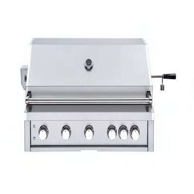 40 In. 5-Burner Built-In Natural Gas Grill in Stainless Steel with 1 Infrared Burner