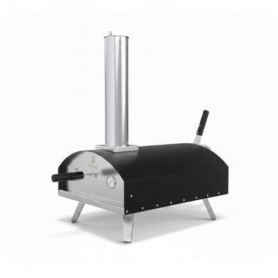 16 Inch Outdoor Pizza Oven – Portable Outdoor Pizza Maker for Backyard, Camping, or Tailgating – Stainless Steel Multi-Fuel Oven with Pizza Stone & Accessories