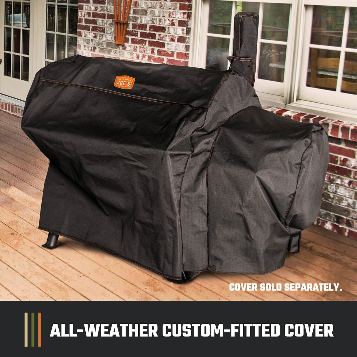 Longhorn Reverse Flow Offset Charcoal Smoker and Grill with 1060 Sq. In. Cooking Area in Black