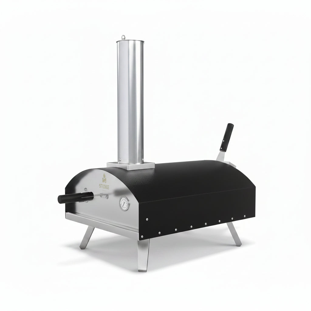 16 Inch Outdoor Pizza Oven – Portable Outdoor Pizza Maker for Backyard, Camping, or Tailgating – Stainless Steel Multi-Fuel Oven with Pizza Stone & Accessories
