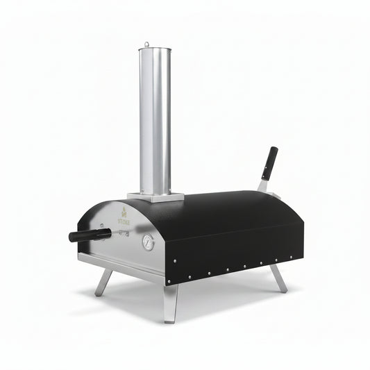 16 Inch Outdoor Pizza Oven – Portable Outdoor Pizza Maker for Backyard, Camping, or Tailgating – Stainless Steel Multi-Fuel Oven with Pizza Stone & Accessories