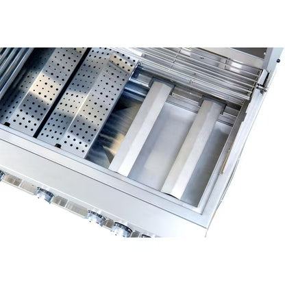 40 In. 5-Burner Built-In Natural Gas Grill in Stainless Steel with 1 Infrared Burner