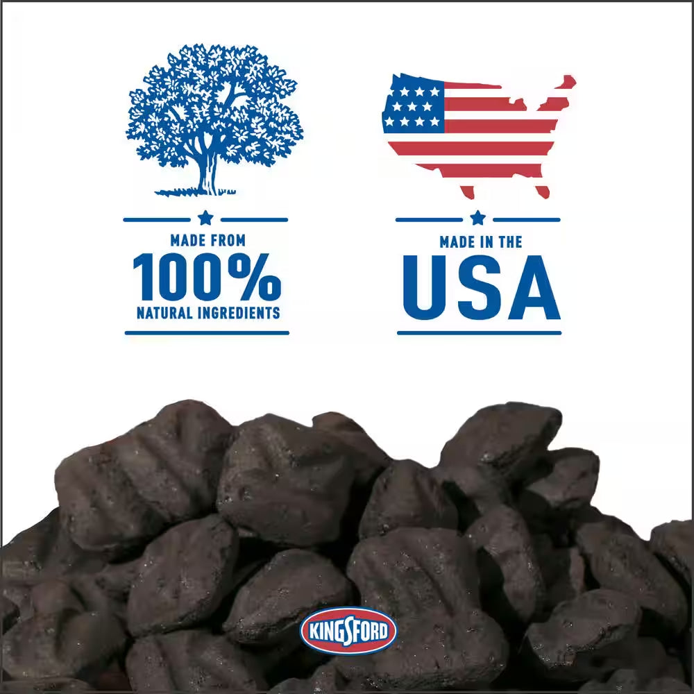 16 Lbs. Original BBQ Smoker Charcoal Grilling Briquettes W/Smokin' Champ Charcoal Grill Offset Smoker in Black (2-Pack)